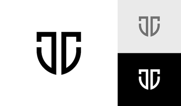 Вектор дизайна логотипа монограммы Letter JC
