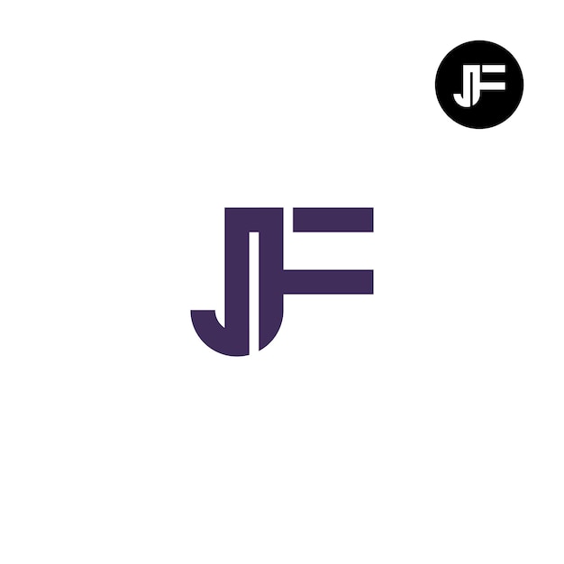 Дизайн логотипа с буквой JF Monogram