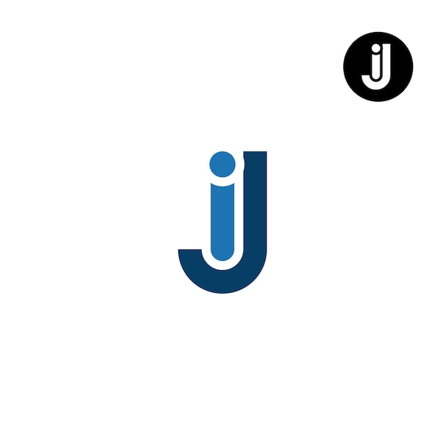 Letter Ji iJ Monogram Logo Design