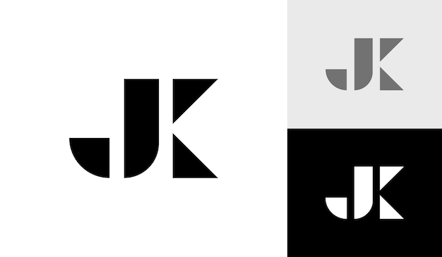 Letter JK eerste monogram logo ontwerp vector