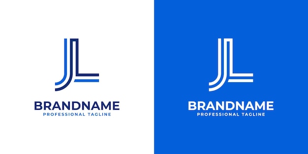 Logo jl line monogram adatto per le attività commerciali con le iniziali jl o lj