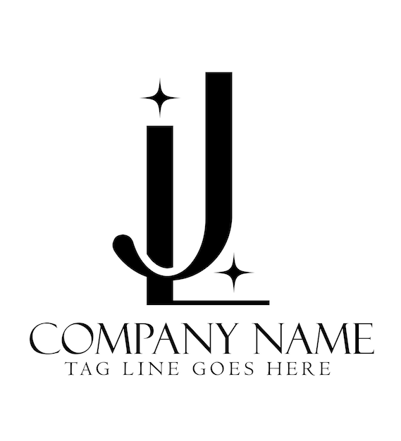 letter jl or lj vector logo design template for startup business