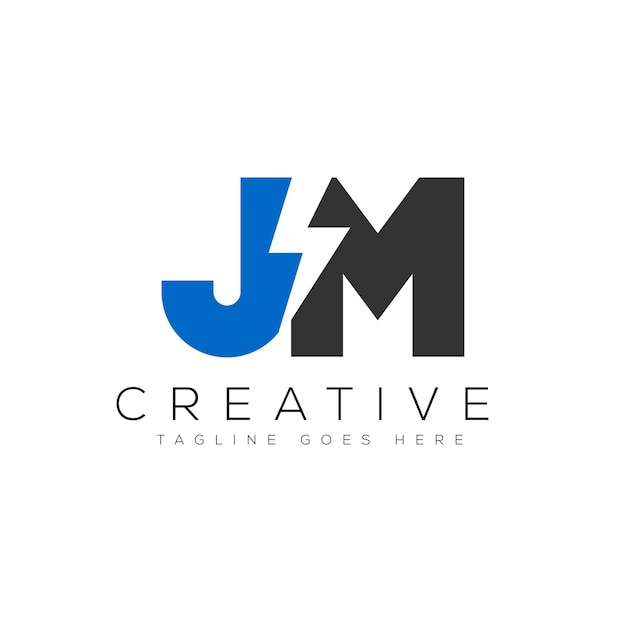 Letter JM logo design template vector illustration