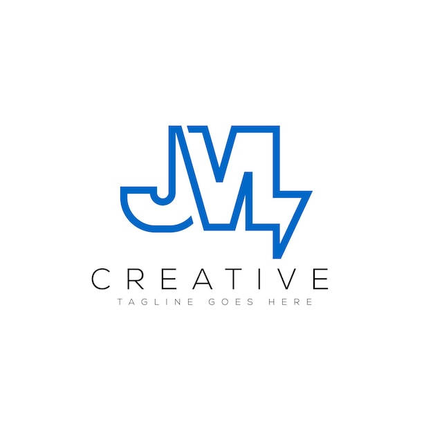 Letter JM logo design template vector illustration