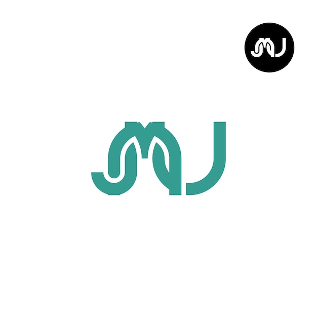 Вектор Дизайн логотипа jmu с буквой монограмма