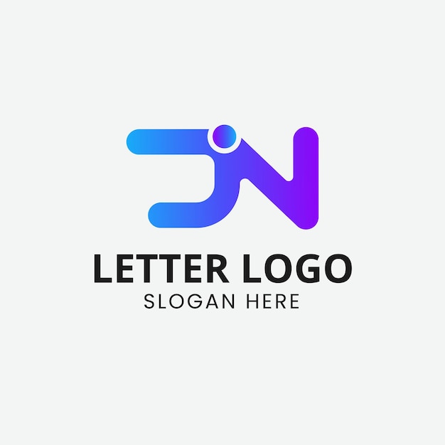 Letter JN logo icon design JN logo shape Usable for business and people logos JN letter logo desi