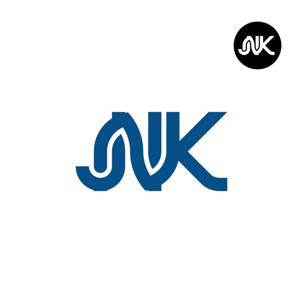 Letter jnk monogram logo design