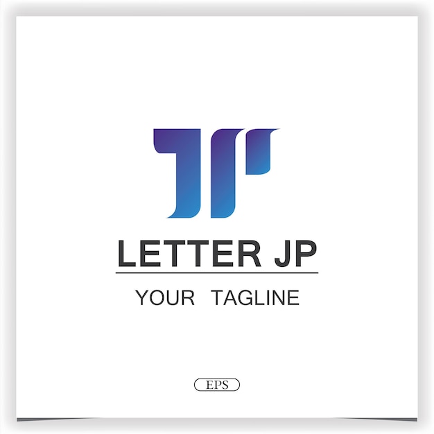 Letter jp logo premium elegant template design vector eps 10