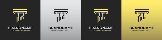 Letter JT or TJ Lawyer Logo suitable for any business related to lawyer with JT or TJ initials