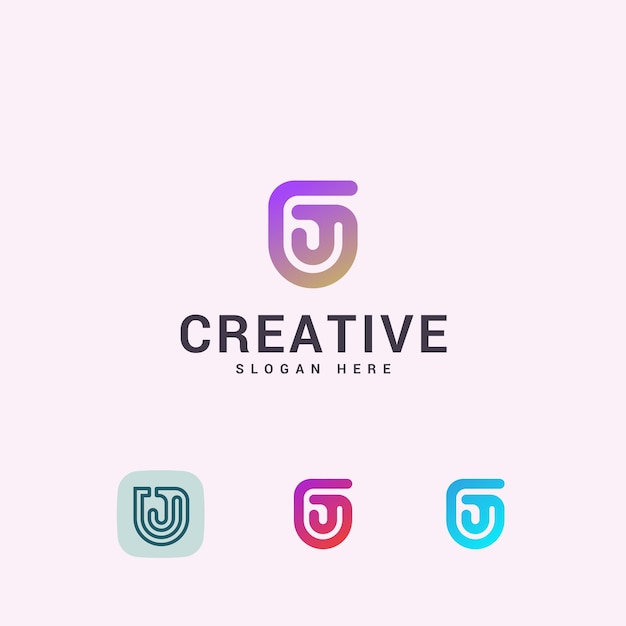 Letter JU creative logo