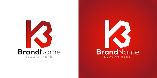 Letter K 3 logo design vector template