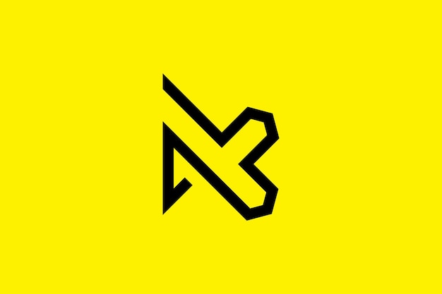 k 文字抽象ロゴデザインベクトルテンプレート