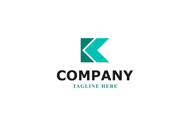 Vector letter k and arrow modern business logo