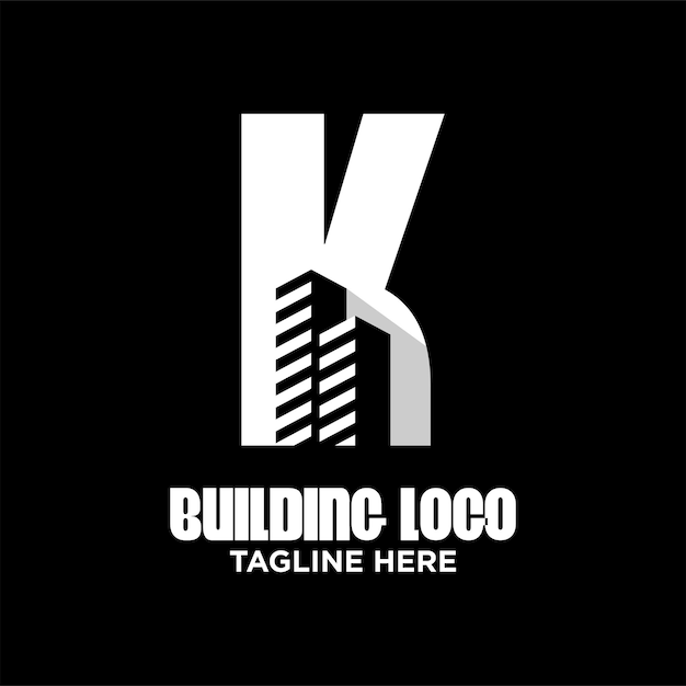 Vector letter k building logo design template inspiration, vector illustration.