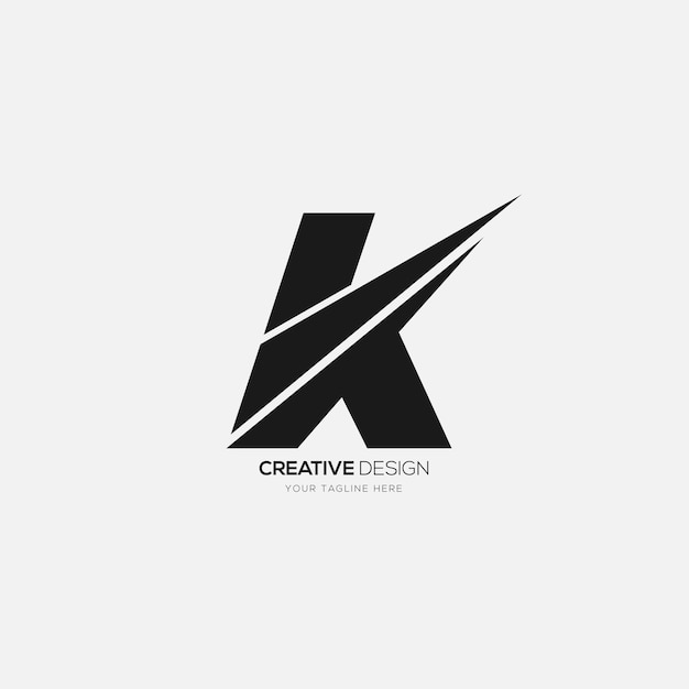Letter K creatief abstract logo