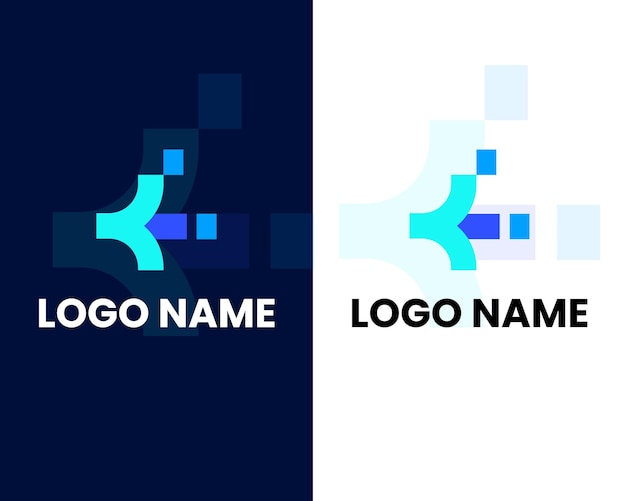 letter k en ik modern logo ontwerpsjabloon