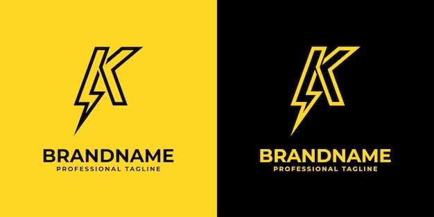 Логотип Letter K Energy подходит для любого бизнеса, связанного с энергетикой или электричеством, с инициалами K