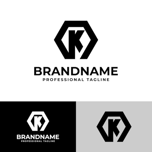 Vector letter k hexagonal logo suitable for any business related to hexagonal with k initial