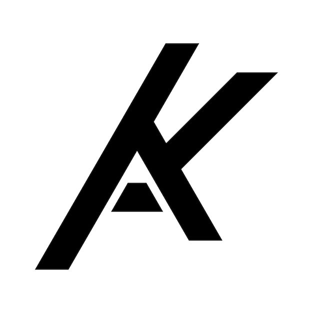 Vector letter a k icon logo design