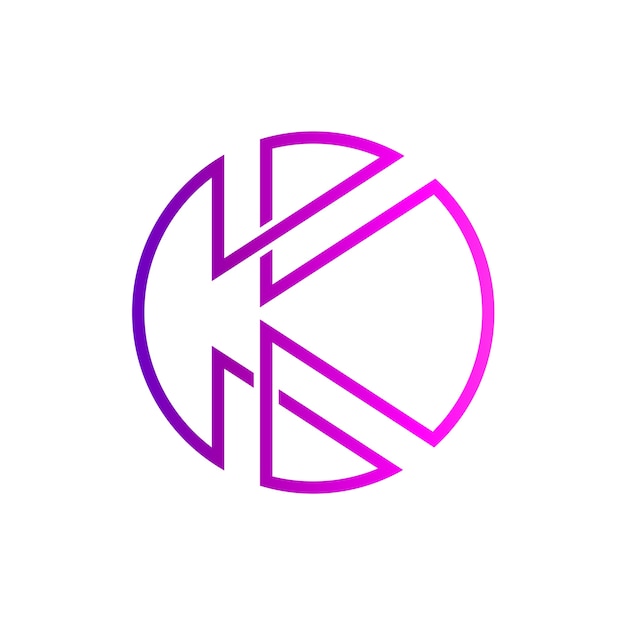 Letter k initiaal logo