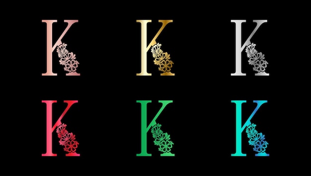 Letter K kleurrijke gradiënt logo-ontwerp