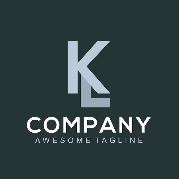 Letter K L logo design template line concept