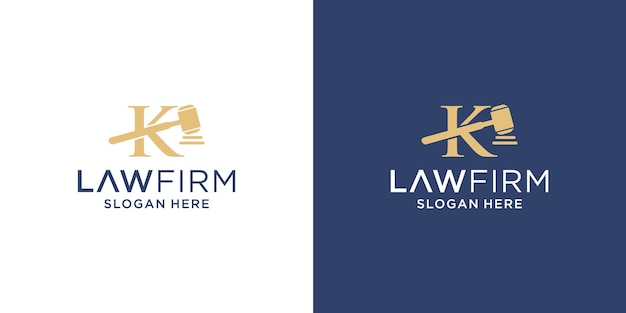 Letter k law firm logo design