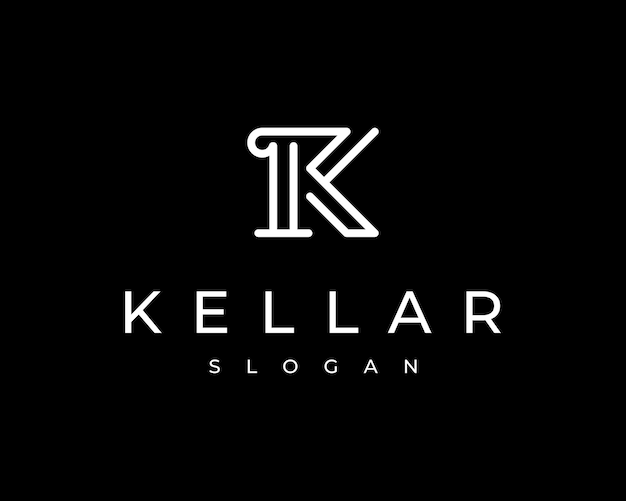 Vector letter k law pillar legal justice lawyer court column firm minimalist monogram vector logo design