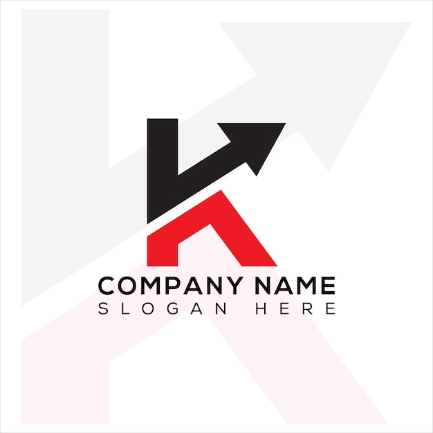 letter K logo design icon.