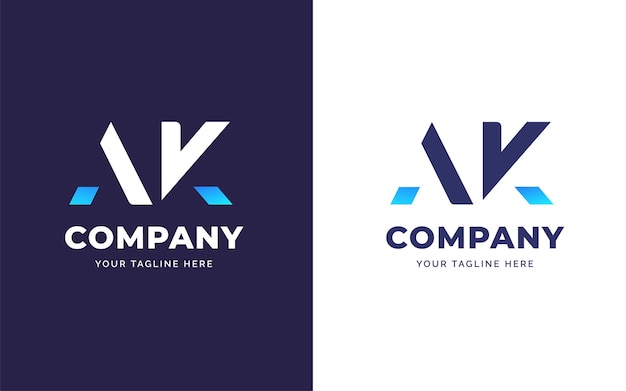 Letter A and K Logo Design Template