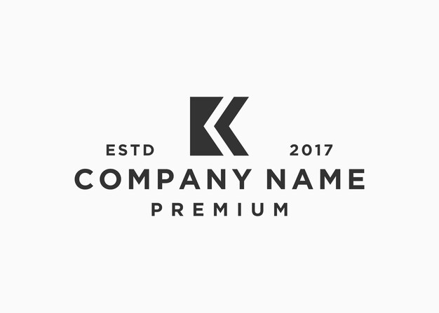 letter k logo design vector illustration template