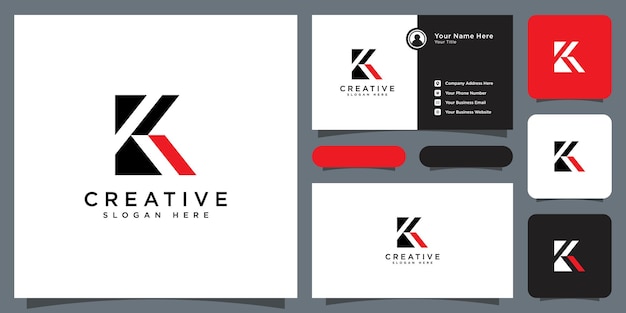 Lettera k logo design vettoriale