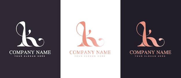 Vettore design logotipo k