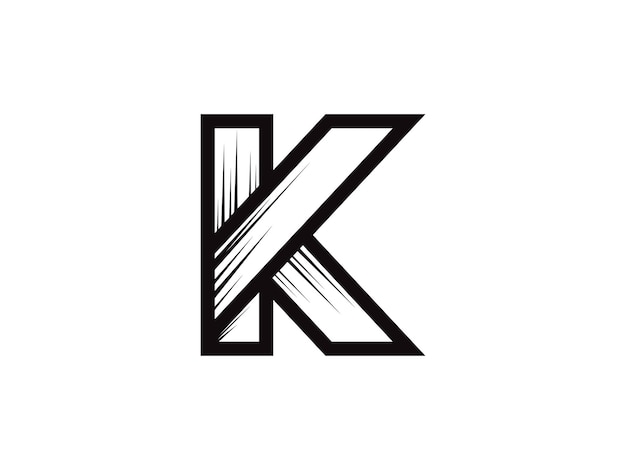 レターKロゴアイコンデザインテンプレート要素