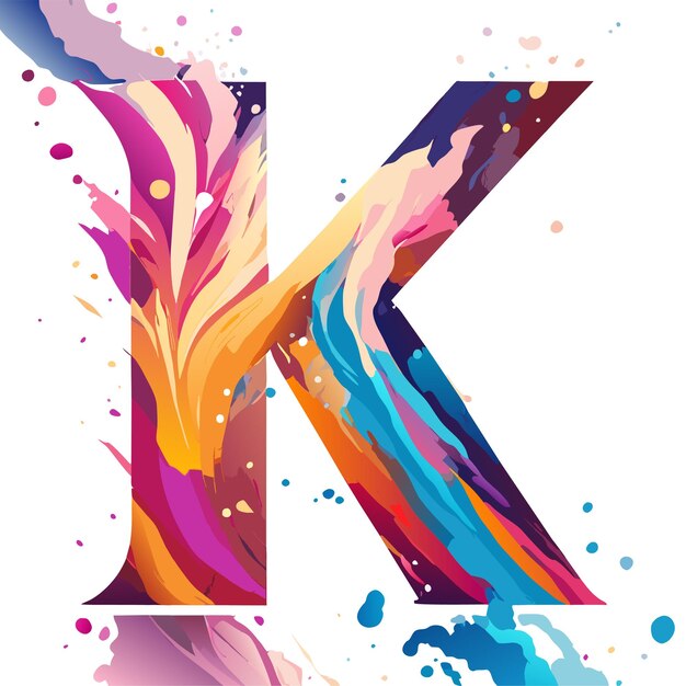 Vettore elementi del modello di disegno dell'icona del logo della lettera k