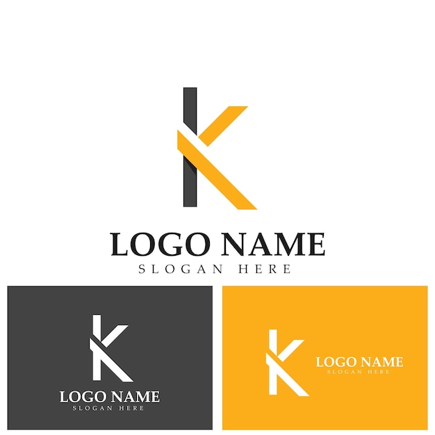 Letter k logo icon design template