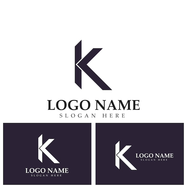 Letter k logo icon design template