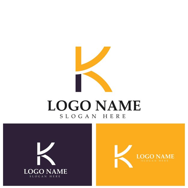 Letter k logo icon design template