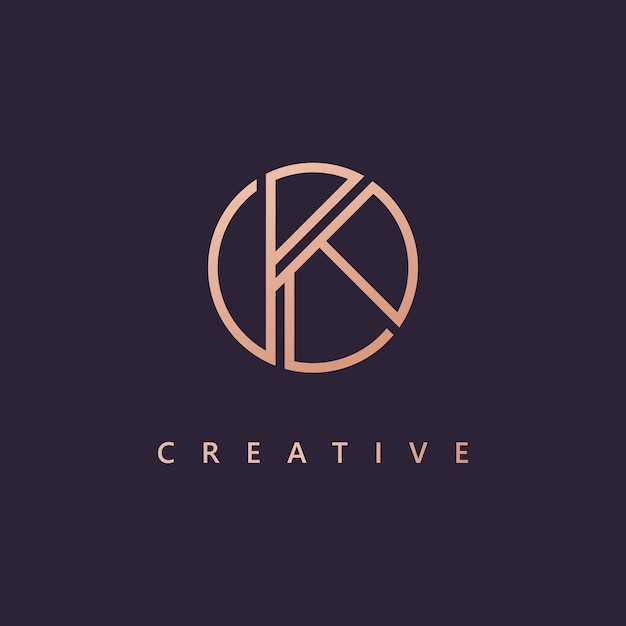Letter K logo ontwerp Logo sjabloon Creatief K logo vector symbool