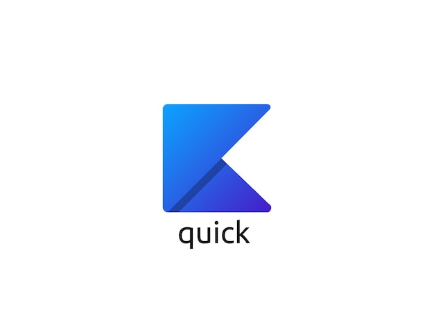 letter K-logo. papier flip ontwerpconcept.