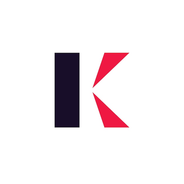 Vector letter k-logo sjabloonelementen