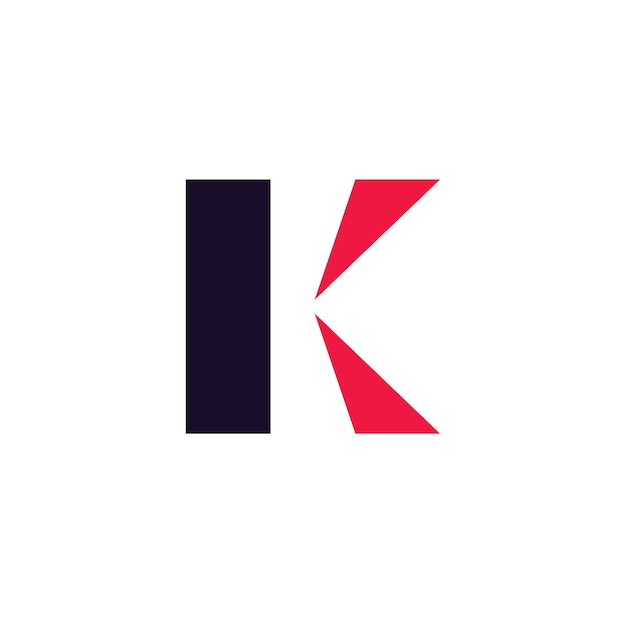 文字 K のロゴのテンプレート要素