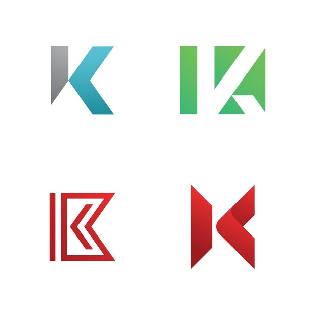 Letter k logo vector sjabloon Creatieve K Letter initiële logo ontwerp