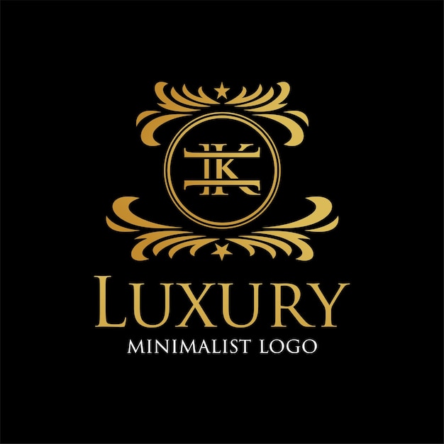 Vector letter k luxury minimalist logo