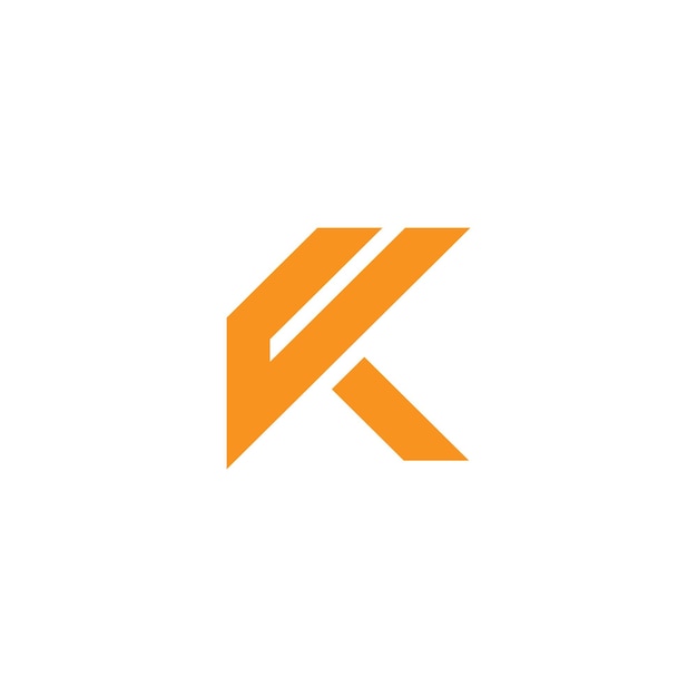 Letter k met een kroonlogo-ontwerp