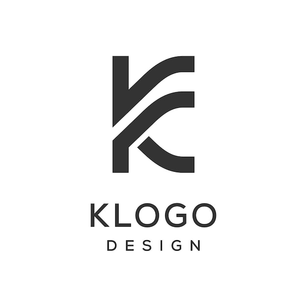 Vector letter k monogram abstract logo ontwerp inspiratie vector eps 10