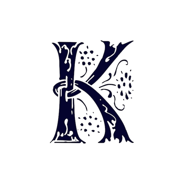 Logo della lettera k monogramma