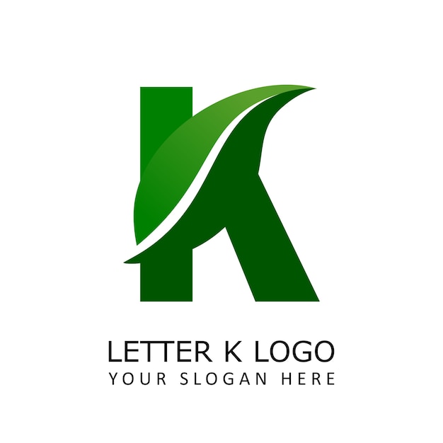 Letter k nature logo