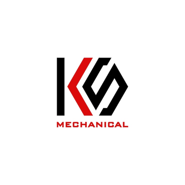 Vettore design del logo della lettera k e s