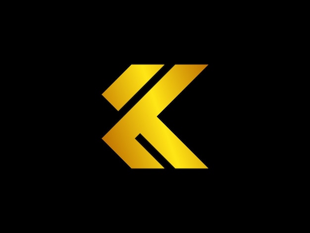 黄色の背景を持つ文字 k